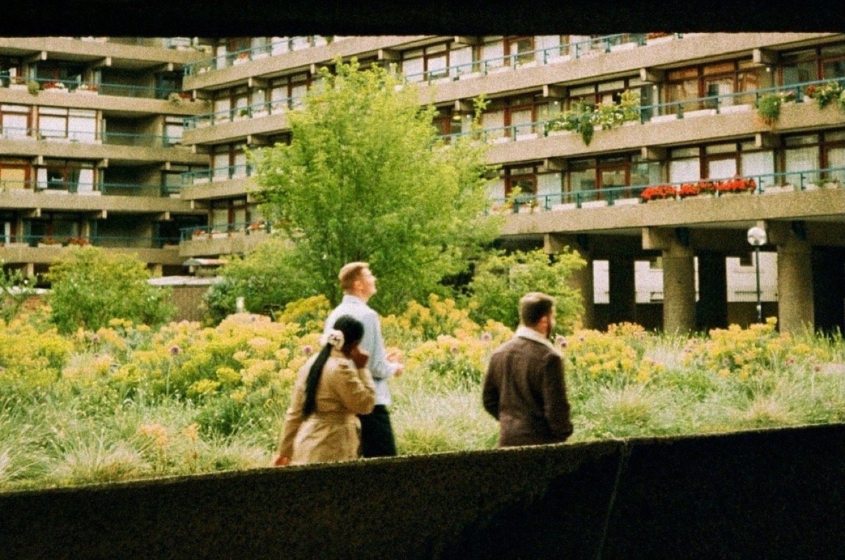 Barbican Estate communal gardens with brutalist concrete towers in London, United Kingdom - Urban photography by Rocco Goldschmidt